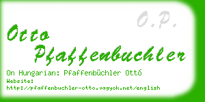 otto pfaffenbuchler business card