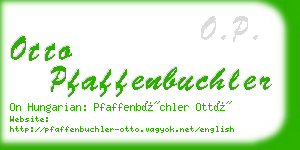 otto pfaffenbuchler business card